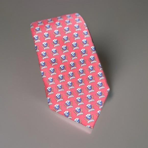 Vineyard vines preppy pink tie acadmia - Picture 1 of 2